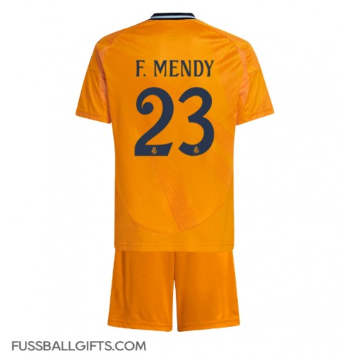 Real Madrid Ferland Mendy #23 Fußballbekleidung Auswärtstrikot Kinder 2024-25 Kurzarm (+ kurze hosen)